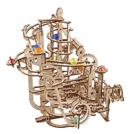 【公式】Ugears ユーギアーズ マーブルラン スパイラルホイスト 70177 マーブルラン4 Marble Run Spiral Hoist 組み立て 木製 ブロック DIY パズル 組立 想像力