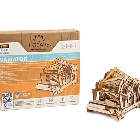 【公式】Ugears ユーギアーズ バリエーター STEM LAB Variator 70147 組立て 学習 発見 面白い AR (拡張現実) STEM 教育 木製 ブロック パズル おもちゃ 知育