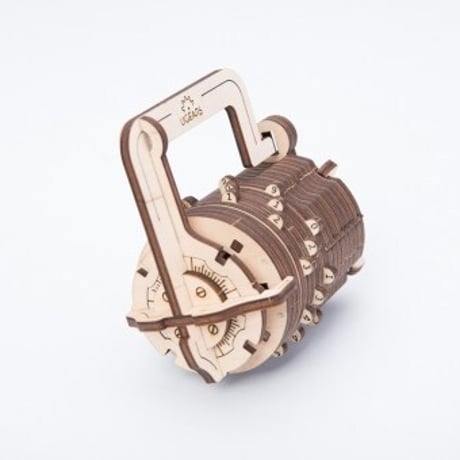 【公式】Ugears ユーギアーズ ダイヤルロック 70020 Combination Lock  3D木製パズル 知育 ウッドパズル 工作キット 木製 模型 キット 3Dパズル 冬休み 小学生 宿題