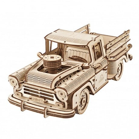 【公式】Ugears ユーギアーズ  ピックアップトラック ランバージャック 70171 Pickup Lumberjack model kit  木製 ブロック DIY パズル 組立 想像力 創造力