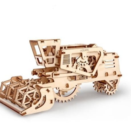 【公式】Ugears ユーギアーズ コンバイン ハーベスター 70010 Combine Harvester 木製 ブロック パズル おもちゃ 70010 並行輸入品 知育 ウッドパズル 3D 工作キ