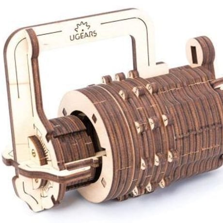 【公式】Ugears ユーギアーズ ダイヤルロック 70020 Combination Lock  3D木製パズル 知育 ウッドパズル 工作キット 木製 模型 キット 3Dパズル 冬休み 小学生 宿題