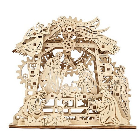 【公式】Ugears ユーギアーズ ネイティヴィティシーン 70141 Nativity Scene 木製 ブロック DIY パズル 組立 想像力 創造力 おもちゃ 知育 ウッドパズル 3D 工作キッ