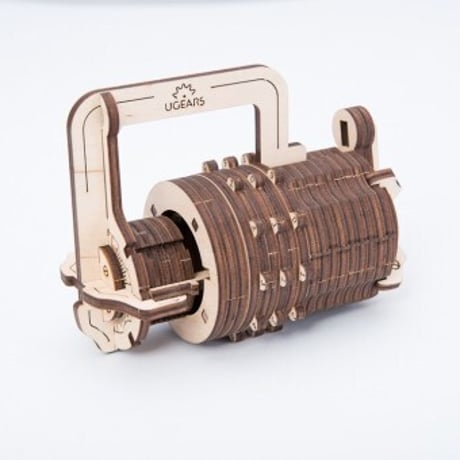 【公式】Ugears ユーギアーズ ダイヤルロック 70020 Combination Lock  3D木製パズル 知育 ウッドパズル 工作キット 木製 模型 キット 3Dパズル 冬休み 小学生 宿題