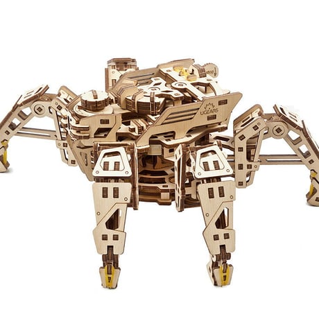 【公式】Ugears ユーギアーズ  ヘキサポッドエクスプローラー 70158 Hexapod Explorer  蜘蛛 スパイダー 木製 ブロック DIY パズル 組立 想像力 創造力 おもちゃ 知