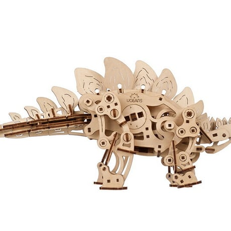 Ugears ユーギアーズ ステゴサウルス 70222 Stegosaurus 恐竜 木製 ブロック DIY パズル 組立 想像力 創造力 おもちゃ 知育 ウッドパズル 3D 工作キット 木製 模型