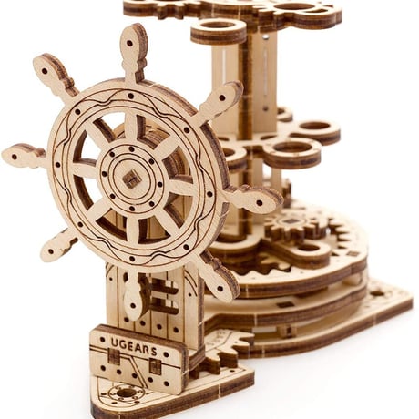 【公式】Ugears ユーギアーズ ホイールオーガナイザー 70074 Wheel-Organizer 木製 ブロック DIY パズル 組立 想像力 創造力 おもちゃ 知育 ウッドパズル 3D 工作キ