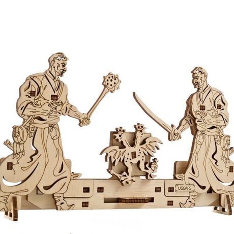 【公式】 Ugears ユーギアーズ  自由への戦い 70182 The Centuries-old Battle for Freedom 木製 ブロック DIY パズル 組立 想像力 創造力 おもち