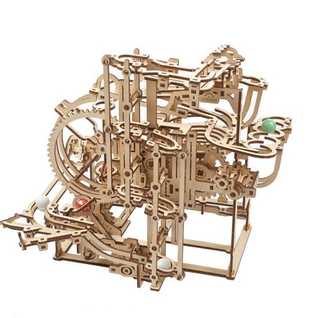 【公式】Ugears ユーギアーズ マーブルランステップホイスト 70157 マーブルラン2 Marble Run Stepped Hoist 木製 ブロック DIY パズル 組立 想像力 創造力 お