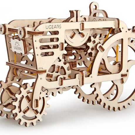 【公式】Ugears ユーギアーズ トラクターモデル Tractor 70003 自分で組み立てて ゴム動力で動く3Dパズル Ugears ユーギアーズ 日本正規販売 インテリアにも最適 知育 ウッド