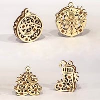 【公式】Ugears ユーギアーズ U-Fidget U-フィジェット ハッピーニューギア(Happy New Gear) 4種セット 70043 木のおもちゃ 3D立体 パズル 知育 ウッドパズル
