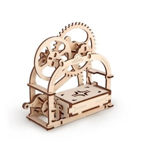 【公式】Ugears ユーギアーズ メカニカルボックス 70001 Mechanical Box 木のおもちゃ 3D立体 パズル 知育 ウッドパズル 工作キット 木製 模型 キット 3Dパズル 冬休み