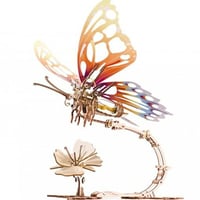 【公式】Ugears ユーギアーズ バタフライ 70081 Butterfly 蝶々 木製 ブロック DIY パズル 組立 想像力 創造力 おもちゃ 3D立体 知育 ウッドパズル 工作キット 木製 模