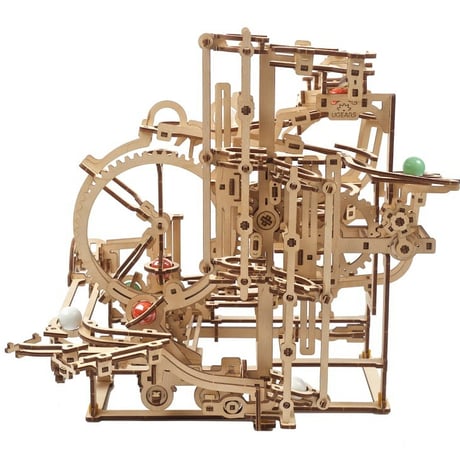 【公式】Ugears ユーギアーズ マーブルランステップホイスト 70157 マーブルラン2 Marble Run Stepped Hoist 木製 ブロック DIY パズル 組立 想像力 創造力 お