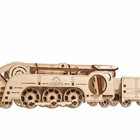 Ugears ユーギアーズ ミニ機関車 70228 Mini Locomotive 木製 ブロック DIY パズル 組立 想像力 創造力 おもちゃ 知育 ウッドパズル 3D 工作キット 木製 模型 キ