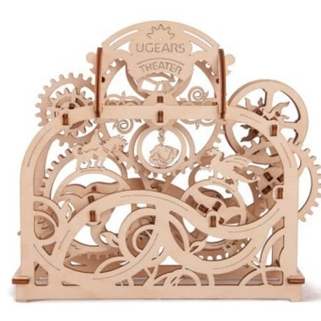 【公式】Ugears ユーギアーズ シアター 70002 Theater 自分で組み立てて 動く3Dパズル Ugears ユーギアーズ 日本正規販売 インテリアにも最適 知育 ウッドパズル 工作