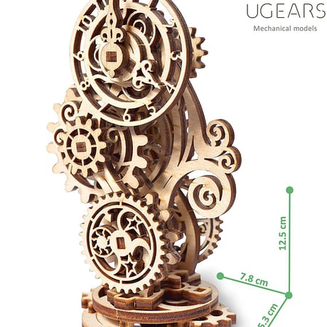 【公式】Ugears ユーギアーズ スチームパンククロック 70093 Steampunk Clock 木製 ブロック DIY パズル 組立 想像力 創造力 おもちゃ 知育 ウッドパズル 3D 工作キ