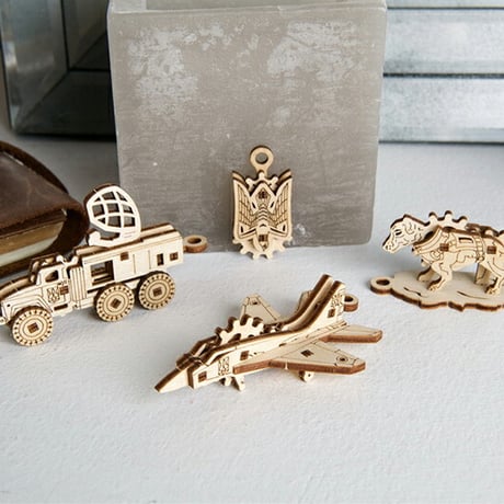 Ugears ユーギアーズ U-Fidget U-フィジェット ブレイブリー4種セット 70197 Fidgets Bravery 木製 ブロック DIY パズル 組立 想像力 創造力 おもちゃ 知育