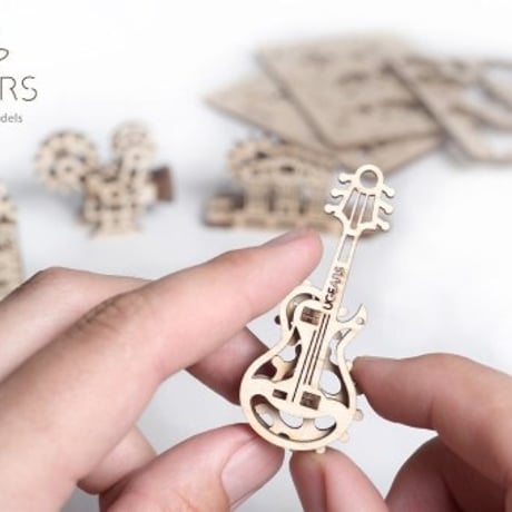 【公式】Ugears ユーギアーズ U-Fidget U-フィジェット クリエーション(Creation)　4種セット 70041 木のおもちゃ 3D立体 パズル 知育 ウッドパズル 工作キット 木製