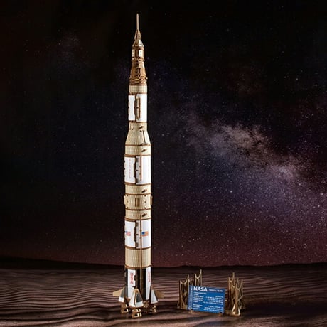 Ugears ユーギアーズ NASA サターンV 70257 NASA Saturn V 1:170 木製 ブロック DIY パズル 組立 想像力 創造力 おもちゃ 知育 ウッドパズル 3D 工作キッ