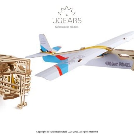 【公式】Ugears ユーギアーズ フライトスターター 70075 Flight starter 木製 ブロック DIY パズル 組立 想像力 創造力 おもちゃ 知育 ウッドパズル 3D 工作キット