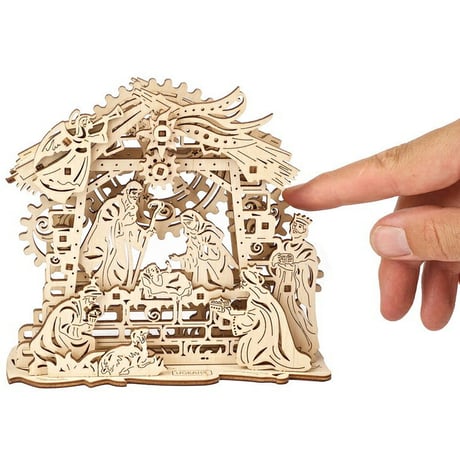 【公式】Ugears ユーギアーズ ネイティヴィティシーン 70141 Nativity Scene 木製 ブロック DIY パズル 組立 想像力 創造力 おもちゃ 知育 ウッドパズル 3D 工作キッ
