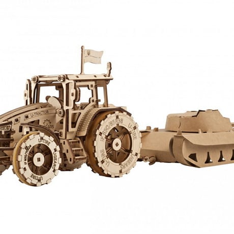 Ugears ユーギアーズ ビクトリートラクター 70184 The Tractor wins 木製 ブロック DIY パズル 組立 想像力 創造力 おもちゃ 知育 ウッドパズル 3D 工作キット 木