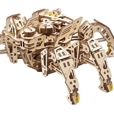 【公式】Ugears ユーギアーズ  ヘキサポッドエクスプローラー 70158 Hexapod Explorer  蜘蛛 スパイダー 木製 ブロック DIY パズル 組立 想像力 創造力 おもちゃ 知