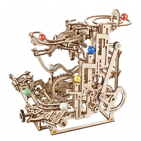 【公式】Ugears ユーギアーズ マーブルラン ティアードホイスト 70170 マーブルラン3 Marble Run Tiered Hoist model kit 木製 ブロック DIY パズル 組