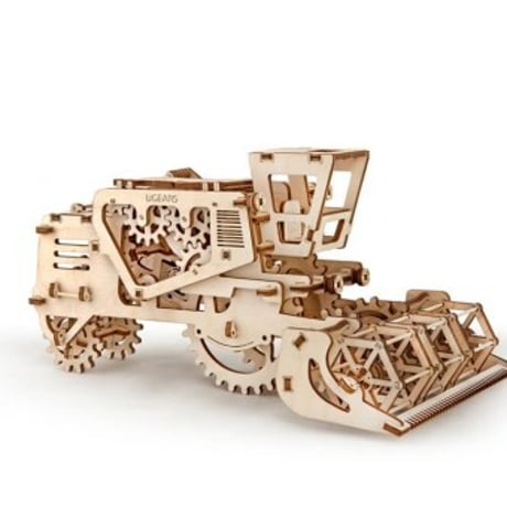 【公式】Ugears ユーギアーズ コンバイン ハーベスター 70010 Combine Harvester 木製 ブロック パズル おもちゃ 70010 並行輸入品 知育 ウッドパズル 3D 工作キ