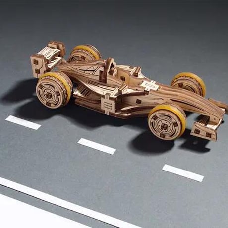 Ugears ユーギアーズ コンパクトレーサー 70252 Compact racer 木製 ブロック DIY パズル 組立 想像力 創造力 おもちゃ 知育 ウッドパズル 3D 工作キット 木製 模型