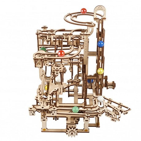 【公式】Ugears ユーギアーズ マーブルラン ティアードホイスト 70170 マーブルラン3 Marble Run Tiered Hoist model kit 木製 ブロック DIY パズル 組
