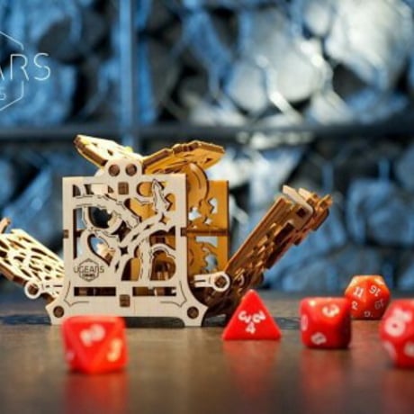 【公式】Ugears ユーギアーズ ダイスキーパー 70072 Dice Keeper 木製 ブロック DIY パズル 組立 想像力 創造力 おもちゃ 70072 知育 ウッドパズル 3D 工作キット
