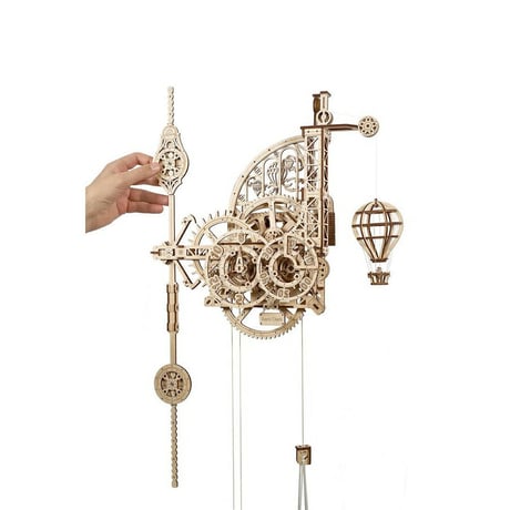 【公式】Ugears ユーギアーズ エアロクロック 70154 掛け時計 木製 ブロック DIY パズル 組立 想像力 創造力 おもちゃ 知育 ウッドパズル 3D 工作キット 立体 模型 キット 3D
