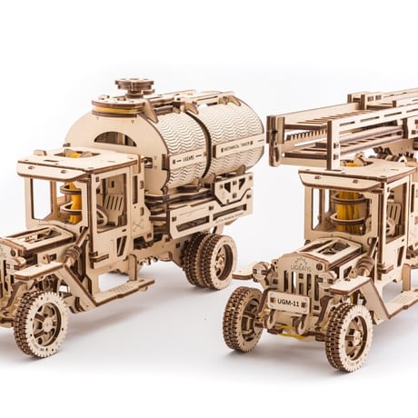 【公式】Ugears ユーギアーズ UGM-11トラック用　追加パーツ3点セット 70018 Set of Additions to the "Truck UGM-11" 木のおもちゃ 3D立体 パズ