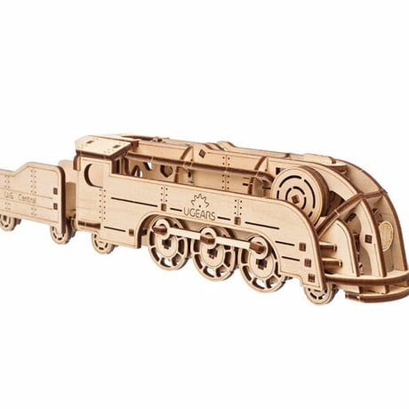 Ugears ユーギアーズ ミニ機関車 70228 Mini Locomotive 木製 ブロック DIY パズル 組立 想像力 創造力 おもちゃ 知育 ウッドパズル 3D 工作キット 木製 模型 キ