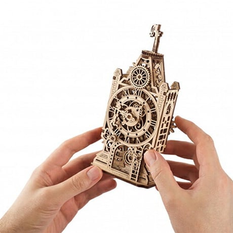 【公式】Ugears ユーギアーズ メカニカル オールドクロックタワー 70169 Old Clock Tower mechanical model kit 木製 ブロック DIY パズル 組立 想像