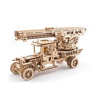 【公式】Ugears ユーギアーズ ファイヤートラック 70022 Fire Ladder 木のおもちゃ 3D立体 パズル 知育 ウッドパズル 工作キット 木製 模型 キット 3Dパズル 冬休み 小学