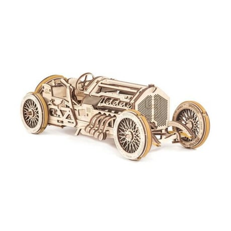 【公式】Ugears ユーギアーズ グランプリカー 70044 U-9 Grand Prix Car 木製 組立 ブロック おもちゃ 知育 ウッドパズル 3D 工作キット 木製 模型 キット