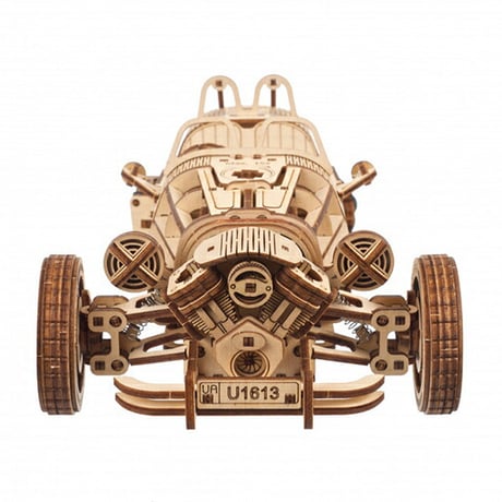 Ugears ユーギアーズ トライク UGR-S 70216 Three-wheeler UGR-S 木製 ブロック DIY パズル 組立 想像力 創造力 おもちゃ 知育 ウッドパズル 3D 工作キッ