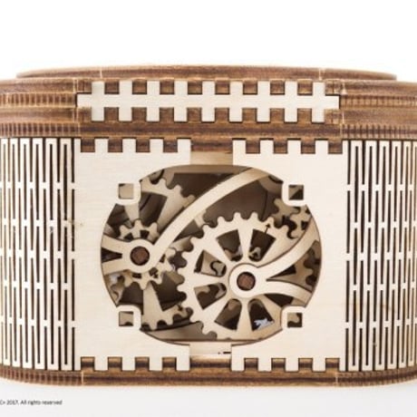 【公式】Ugears ユーギアーズ トレジャーボックス 70031 Treasure Box木製 ブロック パズル おもちゃ 知育 ウッドパズル 3D 工作キット 木製 模型 キット 3Dパズル 冬休
