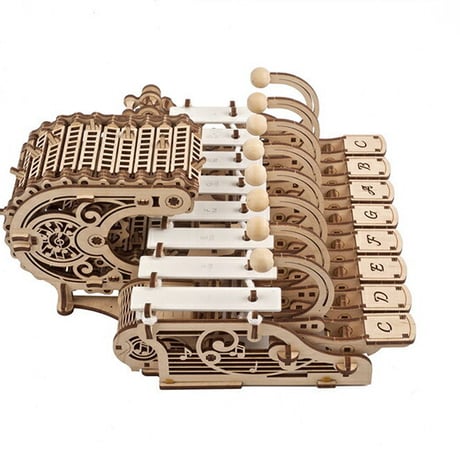 Ugears ユーギアーズ メカニカルチェレスタ 70178 Mechanical Celesta オルゴール ピアノ 木製 ブロック DIY パズル 組立 想像力 創造力 おもちゃ 知育 ウッドパズ