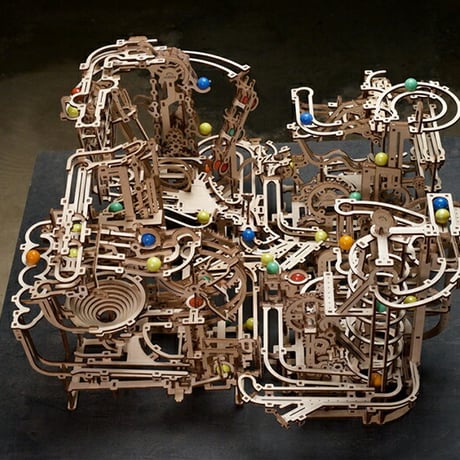 【公式】Ugears ユーギアーズ マーブルラン スパイラルホイスト 70177 マーブルラン4 Marble Run Spiral Hoist 組み立て 木製 ブロック DIY パズル 組立 想像力