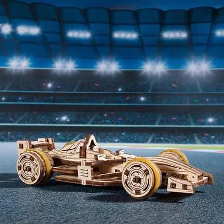 Ugears ユーギアーズ コンパクトレーサー 70252 Compact racer 木製 ブロック DIY パズル 組立 想像力 創造力 おもちゃ 知育 ウッドパズル 3D 工作キット 木製 模型