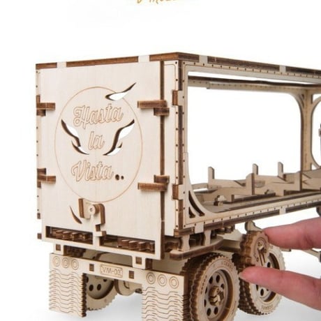 【公式】Ugears ユーギアーズ  へヴィーボーイトラックVM-03用 トレーラー  70057 Trailer for Heavy Boy Truck 木のおもちゃ 3D立体 パズル 知育 ウッド