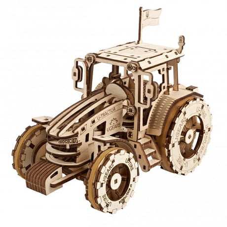Ugears ユーギアーズ ビクトリートラクター 70184 The Tractor wins 木製 ブロック DIY パズル 組立 想像力 創造力 おもちゃ 知育 ウッドパズル 3D 工作キット 木