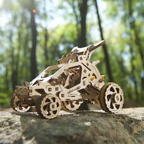 【公式】Ugears ユーギアーズ デザートミニバギー 70142 Mini-buggy 木のおもちゃ 3D立体 パズル 知育 ウッドパズル 工作キット 木製 模型 キット 3Dパズル 夏休み 小学生