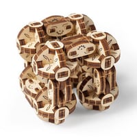【公式】Ugears ユーギアーズ フレキシキューバース 70049 Flexi-Cubus フィジェットキューブ 木のおもちゃ 3D立体 パズル 知育 ウッドパズル 工作キット 木製 模型 キット