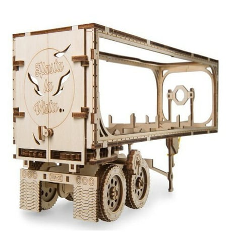 【公式】Ugears ユーギアーズ  へヴィーボーイトラックVM-03用 トレーラー  70057 Trailer for Heavy Boy Truck 木のおもちゃ 3D立体 パズル 知育 ウッド