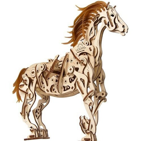 【公式】Ugears ユーギアーズ ホースメカノイド 70054 Horse-Mechanoid 木のおもちゃ 3D立体 パズル 知育 ウッドパズル 工作キット 木製 模型 キット 3Dパズル 冬休み